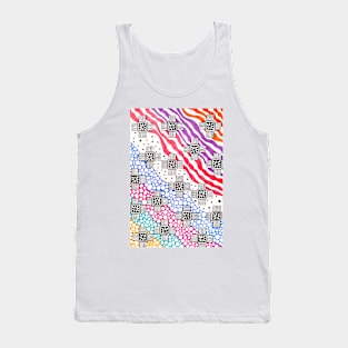 Handmade multicolored pattern Tank Top